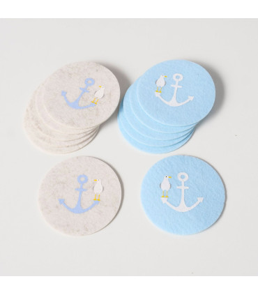 Set of 8 Coasters MDF wood