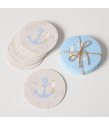 Set of 8 Coasters MDF wood