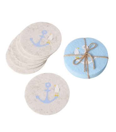 Set of 8 Coasters MDF wood