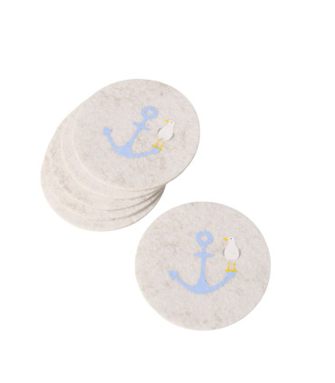Set of 8 Coasters MDF wood