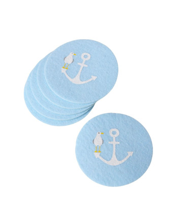Set of 8 Coasters MDF wood