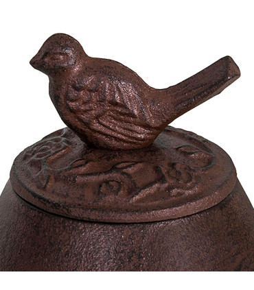 Cache clé en fonte oiseau 10x10x9cm