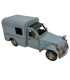 Fourgonnette 2CV déco en métal gris 28x11.5x12.5cm