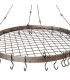 Support à casseroles et poêles rond à suspendre en métal 70.5x6x74cm