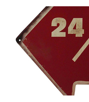 Plaque décorative murale métal vintage Flèche bar 38x60cm