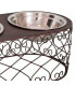 Porte gamelles + 2 gamelles inox 40x20x15cm
