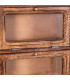Table de chevet en bois 2 portes vitrées et 1 tiroir 27.5x15x40cm