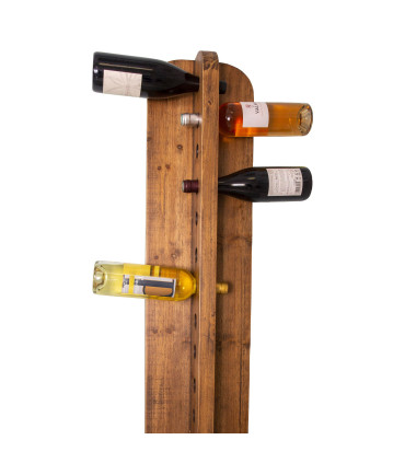 Porte-bouteilles mural bois 17 bouteilles 26x14x136.5cm