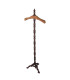 Valet de chambre en fer forgé marron et bois 43.5x28x125cm