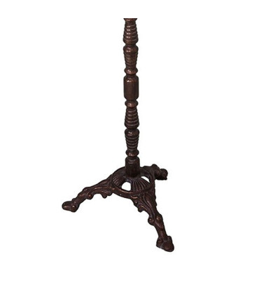 Valet de chambre en fer forgé marron et bois 43.5x28x125cm