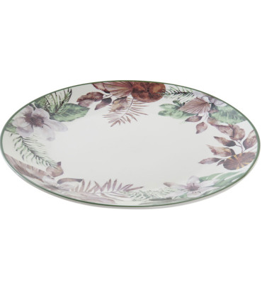 White ceramic plate 26x26x2cm