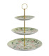 Plat de présentation fruits ou gâteaux 3 étages en porcelaine 27x27x34cm