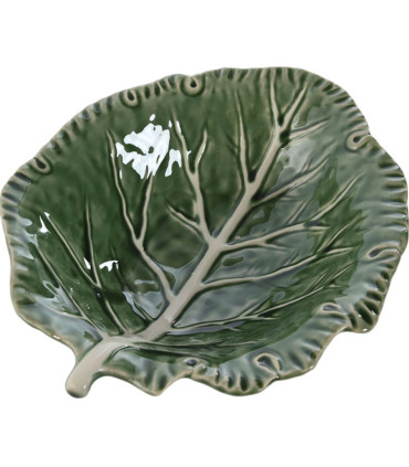 Saladier rond en grès chou vert 27.5x23x7cm