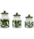 Set de 3 pots en verre botanique 12x12x23.5cm