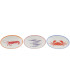 Set de 3 tasses à café en porcelaine motif marin 90ml