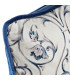 Blue Cushion Velvet Floral 45x45x10cm