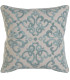 Blue Cushion Velvet Floral 50x10x30cm