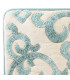 Blue Cushion Velvet Floral 50x10x30cm