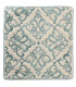 Blue Cushion Velvet Floral 50x10x30cm