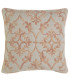 Blue Cushion cover Velvet Floral 50x50x1cm