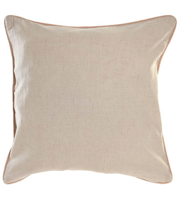 Taie d'oreiller carré brodé rose 50x50x1cm