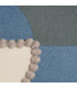 Blue Cushion Velvet Floral 50x10x30cm