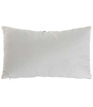 Coussin coton gris et bleu 50x10x30cm