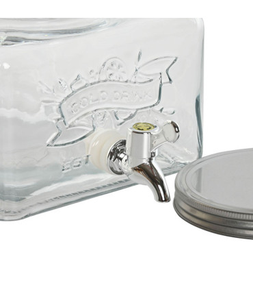 Distributeur de boisson en verre 19x25x16cm