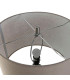 Lampe à poser en céramique verte et abat-jour lin beige 38x38x71cm