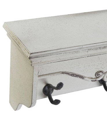 Wall Coat Rack Wood and Metal 67x17x27cm