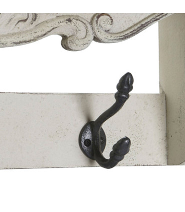 Wall Coat Rack Wood and Metal 67x17x27cm