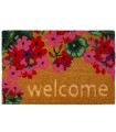 Paillasson coco géraniums welcome 60x40x1.5cm