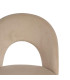 Chaise en velours beige et métal noir 49x60x81cm