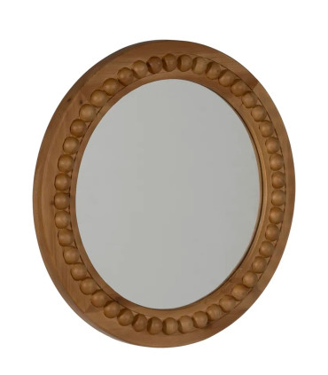 Miroir rond en bois 50.5x3x50.5cm