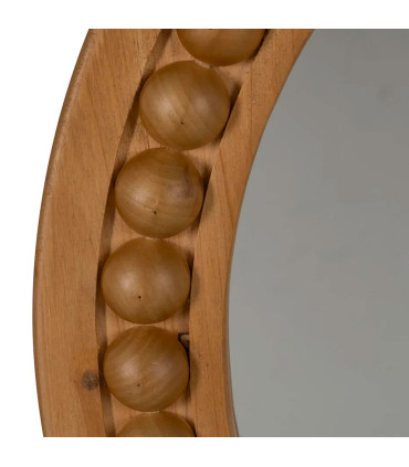 Miroir rond en bois 50.5x3x50.5cm
