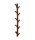 Wall Coat Rack Wood and Metal 25x11x56cm