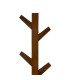 Wall Coat Rack Wood and Metal 25x11x56cm