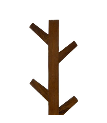 Wall Coat Rack Wood and Metal 25x11x56cm