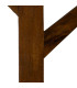 Wall Coat Rack Wood and Metal 25x11x56cm
