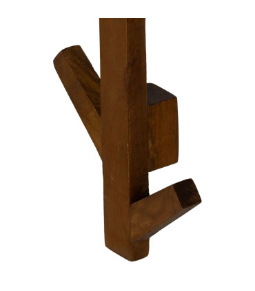 Wall Coat Rack Wood and Metal 25x11x56cm