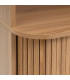 Étagère bibliothèque bois 3 étagères et 2 portes coulissantes 80x40x172cm