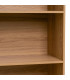 Étagère bibliothèque bois 3 étagères et 2 portes coulissantes 80x40x172cm