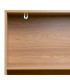 Étagère bibliothèque bois 3 étagères et 2 portes coulissantes 80x40x172cm