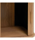 Étagère bibliothèque bois 3 étagères et 2 portes coulissantes 80x40x172cm