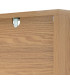 Étagère bibliothèque bois 3 étagères et 2 portes coulissantes 80x40x172cm