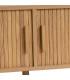 Table basse rectangulaire bois à portes coulissantes 120x60x41cm