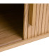 Table basse rectangulaire bois à portes coulissantes 120x60x41cm