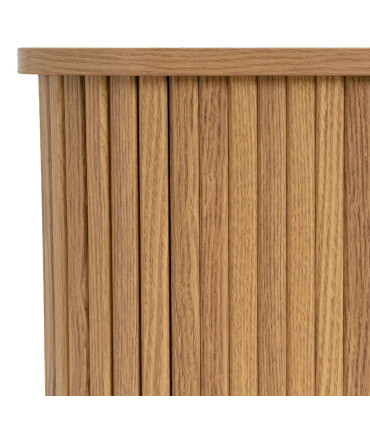 Table basse rectangulaire bois à portes coulissantes 120x60x41cm