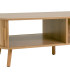 Table basse rectangulaire bois à portes coulissantes 120x60x41cm