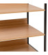 Étagère penderie modulaire bois et métal noir 60x48x190cm